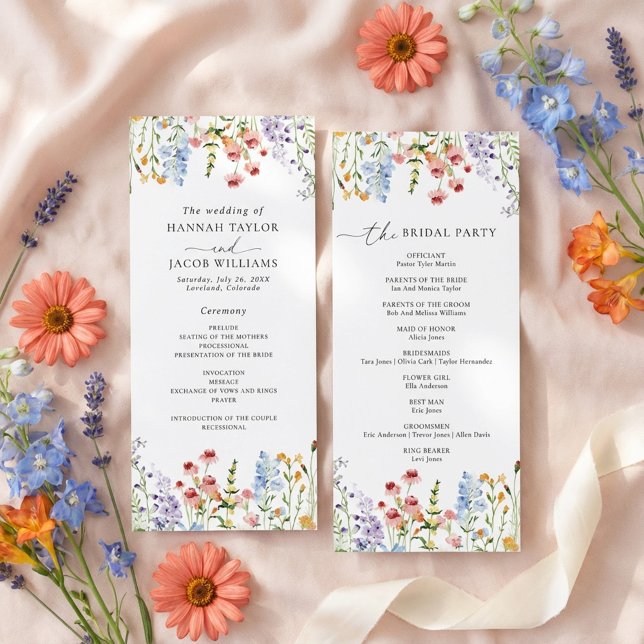 Wildflower Meadow Wedding Program (Creator Uploaded)