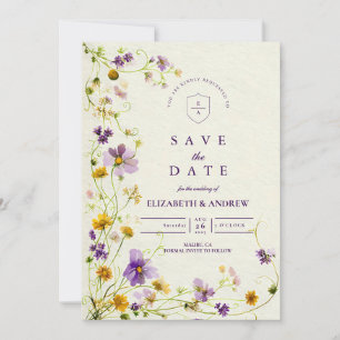 Wildflower Meadow Wedding Save The Date