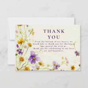 Wildflower Meadow Wedding Thank You Card