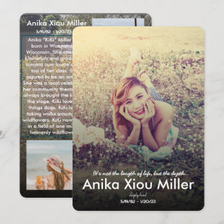 Wildflower Memorial Flat Card