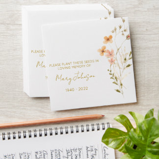 Wildflower Memorial Funeral Seed Envelope