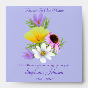 Wildflower Memorial Seed Packet Envelope