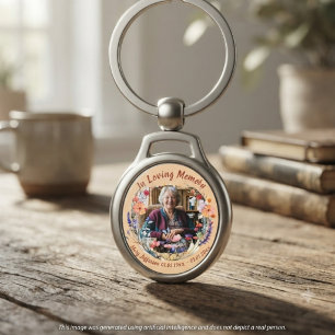 Wildflower Memorial Warm Peach Keychain