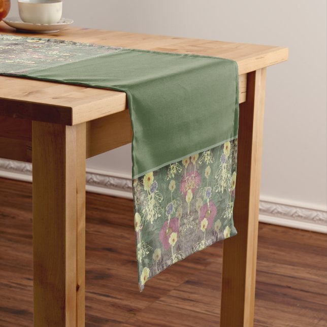 Wildflower Menagerie Monogram Short Table Runner (In Situ)