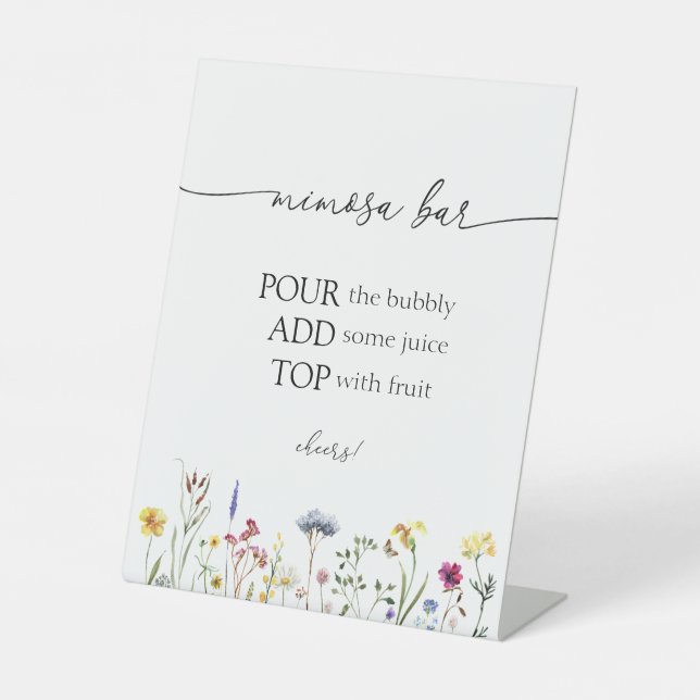 Wildflower Mimosa Bar Sign (Front)