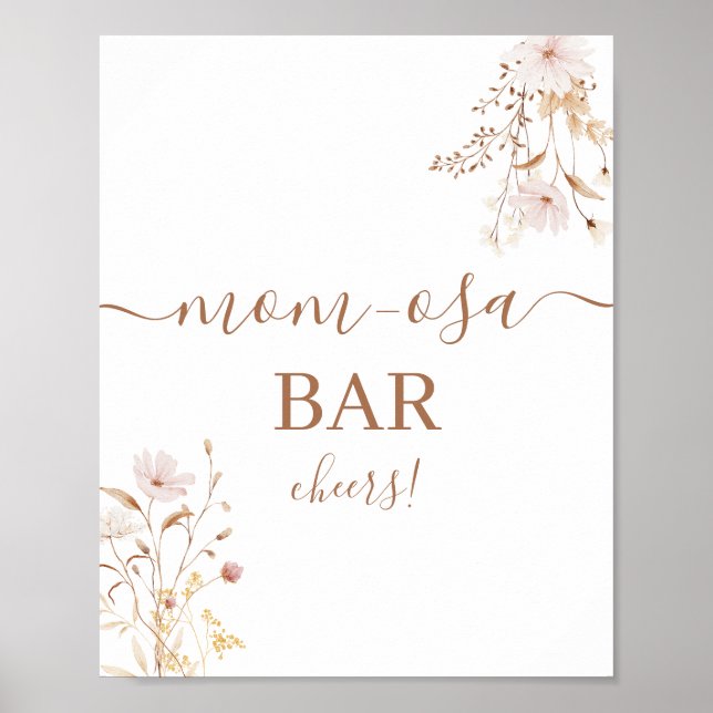 Wildflower Mimosa bar sign (Front)