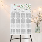 Wildflower Minimalist Wedding 16 Table Seating