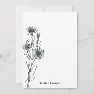Wildflower Modern Botanical Greenery Personalized Card
