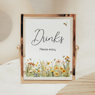 Wildflower Mommy to Bee Baby Shower Drinks Poster