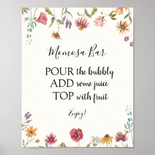 Wildflower Momosa Bar Drink Sign