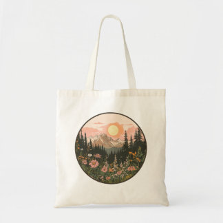 Wildflower Mountain Travel Tote Resuable Bag