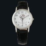 Wildflower Name Watch<br><div class="desc">Personalized Round Watch are perfect for yourself, or as a gift! These are also the perfect bride's gift or proposal gift.</div>