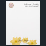 Wildflower Name Your Logo Letterhead<br><div class="desc">Letterhead with Floral Background Add your Own Logo</div>