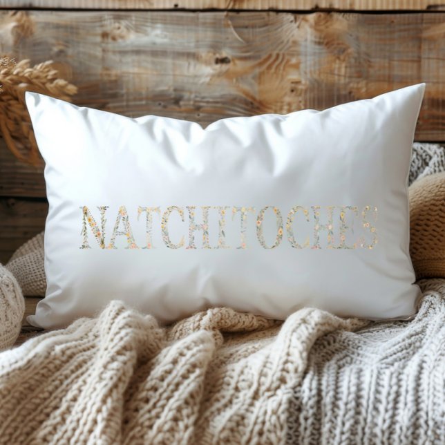 Wildflower Natchitoches Louisiana State Lumbar Pillow (Creator Uploaded)