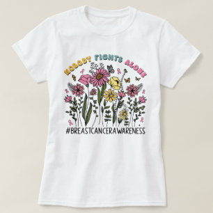 Wildflower Nobody Fights Alone Breast Cancer T-Shirt