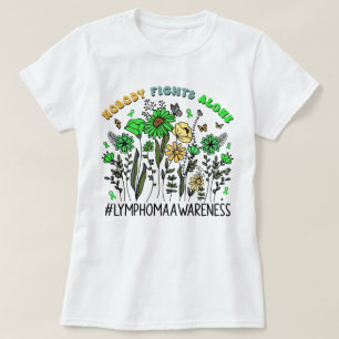Wildflower Nobody Fights Alone Lymphoma Awareness T-Shirt