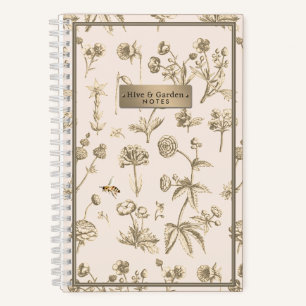 Wildflower Notebook Little Bee Beekeeper Gardeners