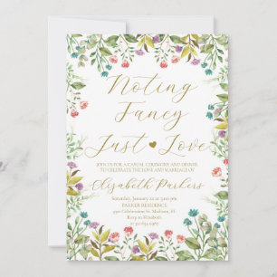 Wildflower Nothing Fancy Just Love Elopement Invitation