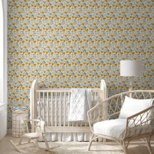 Wildflower nursery wallpaper wall treatments