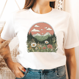 Wildflower Park Daisies T-Shirt for Women 