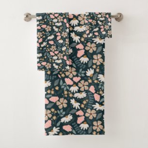 Wildflower Pattern Bath Towel Set