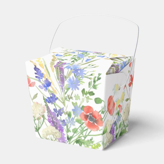 Wildflower Pattern Favor Box (Front Side)