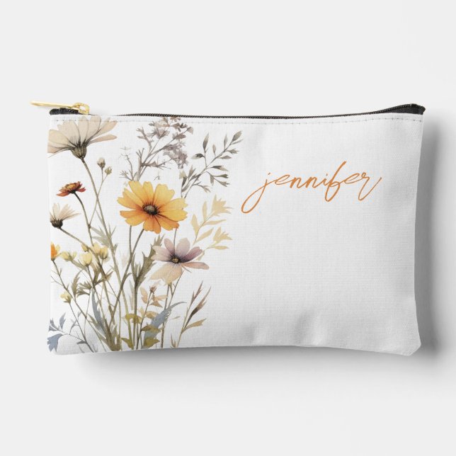 Wildflower Personalized Accessory Pouch (Front)