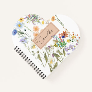 Wildflower Personalized Journal Customized Noteboo
