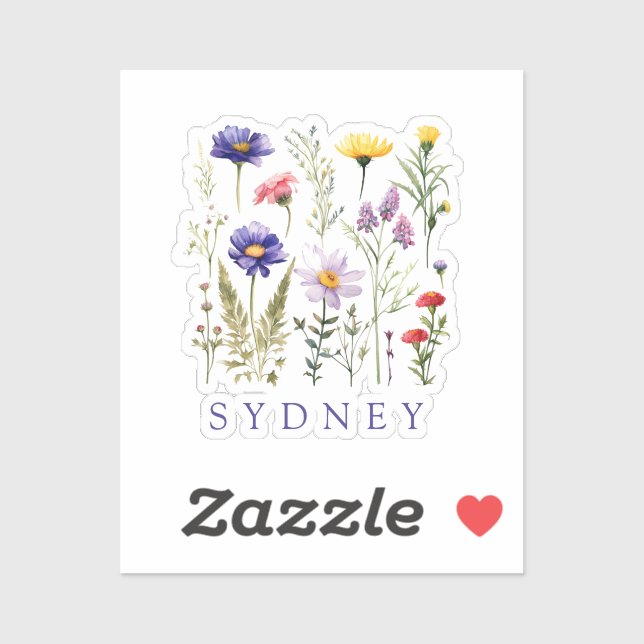  Wildflower Personalized Name (Sheet)