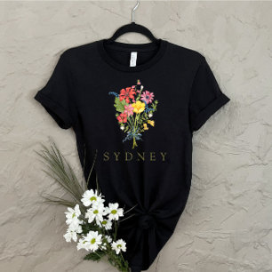 Wildflower personalized Name T-Shirt