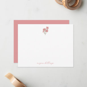 Wildflower Personalized Notecards - Thank You Card