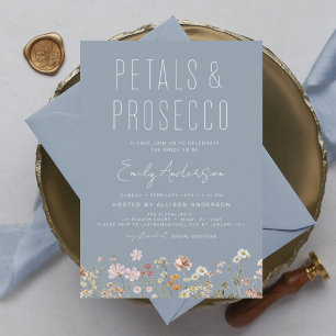 Wildflower Petals & Prosecco Invitation