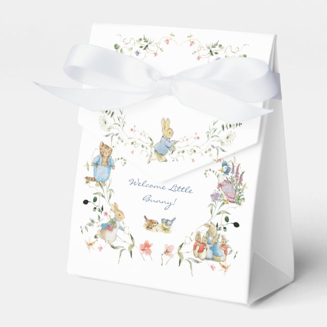 Wildflower Peter the Rabbit Baby Shower  Favor Box (Front Side)