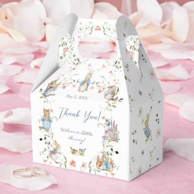 Wildflower Peter the Rabbit Baby Shower Favour Box (Wedding)