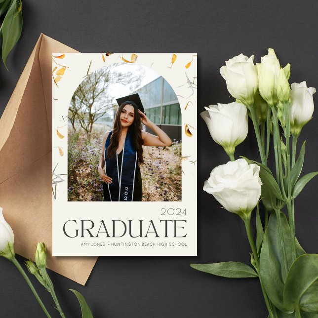 Wildflower Photo High School Graduation Party  Announcement (Wildflower Photo High School Graduation Party Announcement)