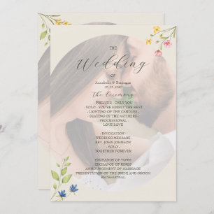 Wildflower Photo Wedding Program