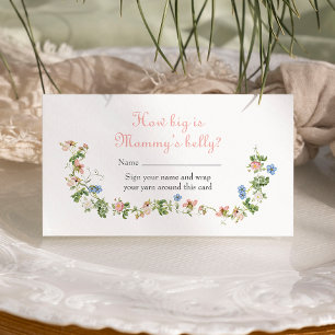 Wildflower Pink Bow How Big is Mommy’s Belly Enclosure Card