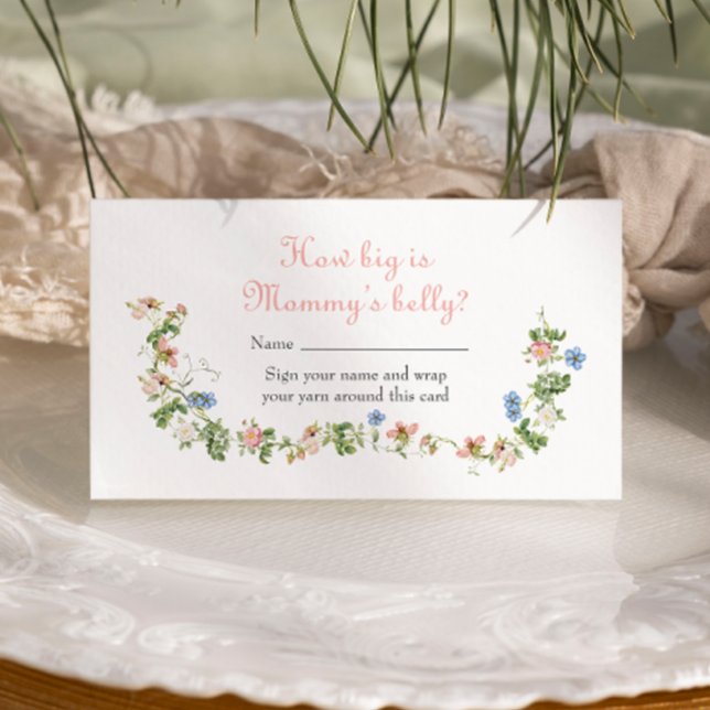 Wildflower Pink Bow How Big is Mommy’s Belly Enclosure Card (Creator Uploaded)