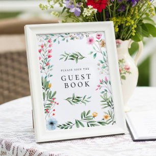 Wildflower Please Sign the Guest Book Sign