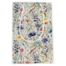 Wildflower Print Gift Bag