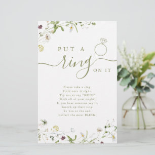 Wildflower put a ring on it bridal shower game