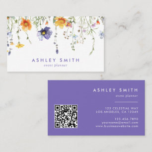 Wildflower QR Code Business Card