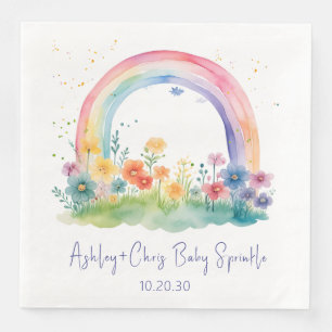 Wildflower Rainbow Baby Girl Sprinkle Napkin