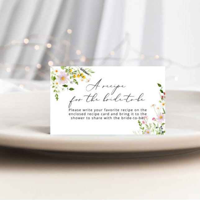 Wildflower Recipe for the bride to be Enclosure Card (Creator Uploaded)