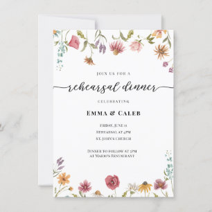 Wildflower Rehearsal Dinner invitation