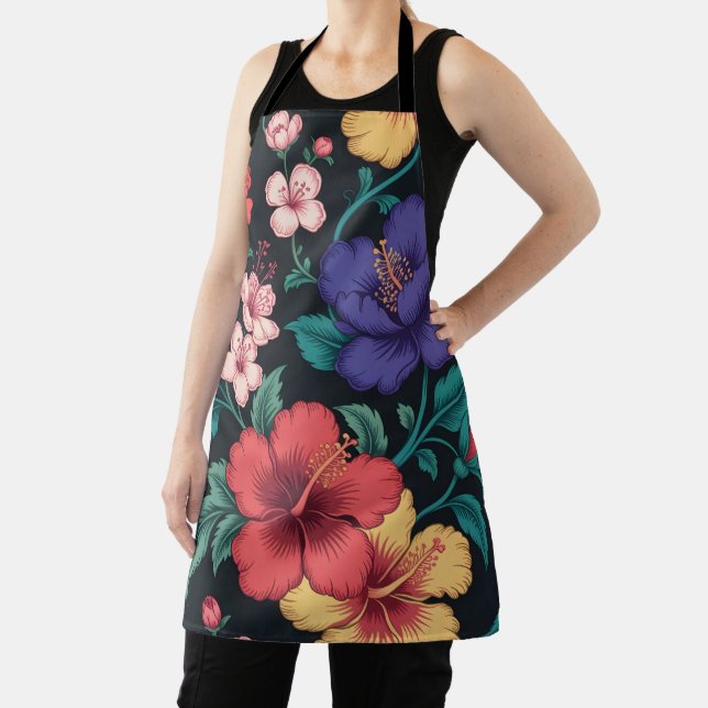 Wildflower Repeat Pattern Apron (Insitu)