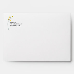 Wildflower return address #2 envelope