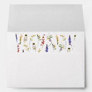 Wildflower return address envelope