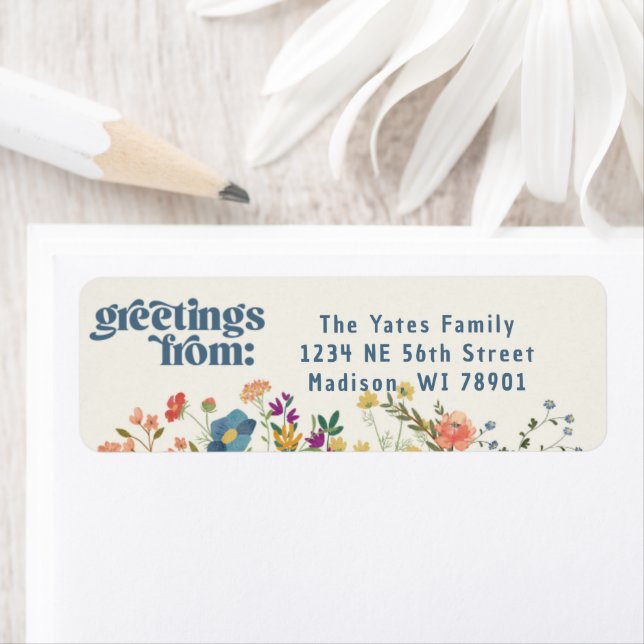 Wildflower Return Address Label (Insitu)