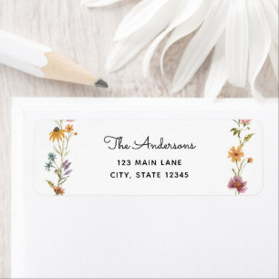 Wildflower Return Address Label